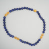 Vintage GIA Certified Lapis Lazuli 18K Gold Bead Necklace