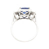 Vintage GRS Certified 2.47 Carat Royal Blue Sapphire & Diamond Platinum Ring