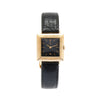 Vintage Omega N6607 18K Gold Square Manual Black Dial Florentine Watch