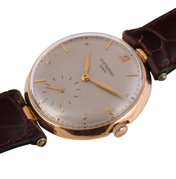 Vintage Patek Philippe 18K Gold 35mm Manual Wind Watch on Leather – Assay Jewelers