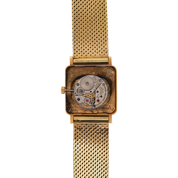 Vintage Patek Philippe 25mm Square Ellipse 18K Gold Black Dial Watch – Assay Jewelers