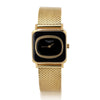 Vintage Patek Philippe 25mm Square Ellipse 18K Gold Black Dial Watch