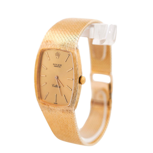 Vintage Rolex Cellini 3807 Champagne Dial 18K Gold Manual Watch