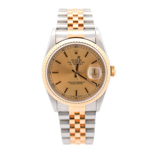 Vintage Rolex DateJust 36mm Two Tone On Jubilee Date 1995 Watch