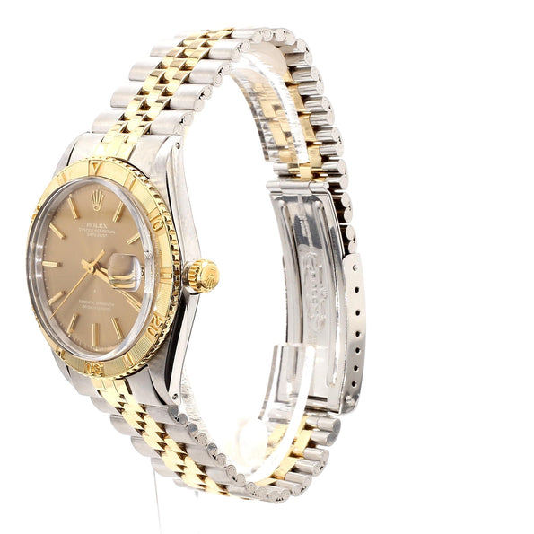 Vintage Rolex Datejust Thunderbird Turn-O-Graph Two Tone Gold Steel Watch