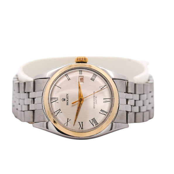 Vintage Rolex Oyster Perpetual Date Two-Tone Steel & Gold Jubilee Bracelet Watch