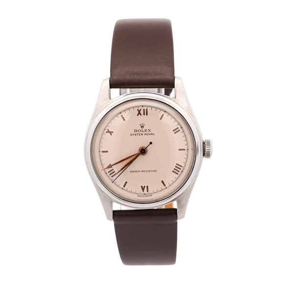 Vintage Rolex Oyster Royal 1960s 32mm Watch On Leather