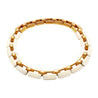 White Agate & 18K Yellow Gold Earring & Link Necklace Jewelry Set