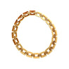 White Agate & 18K Yellow Gold Earring & Link Necklace Jewelry Set