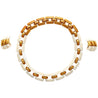 White Agate & 18K Yellow Gold Earring & Link Necklace Jewelry Set