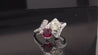 1.28 Carat Ruby & Diamond 14K White Gold Toi Et Moi Ring