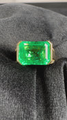AGL Cert 5.21 Carat Colombian Emerald East-West 18K Gold Unisex Ring